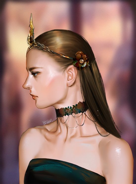 Peter Xiao artstation arte ilustrações pinturas digitais retratos femininos mulheres beleza