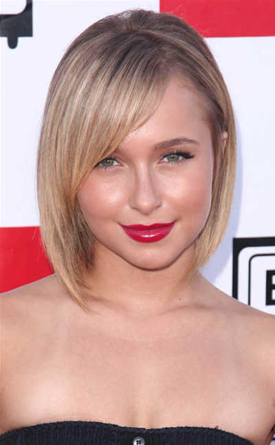 bob hairstyles shorter at back. hayden panettiere haircut