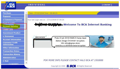 Cara Buka Rekening Tahapan Berjangka BCA Melalui klikBCA