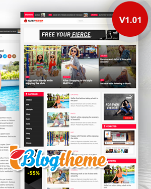 Supermedium Responsive Blogger Template 