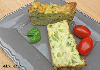 Recette de pain de courgettes, pain de courgettes provençal, courgettes, cuisiner des courgettes, pesto, pistou, basilic, apéritif dînatoire, buffet, légumes, patissi-patatta