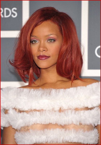 rihanna red hair long. Rihanna+red+hair+2011+what