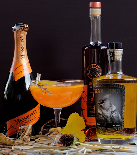 onoranza-aperitivo-orange,recette-de-cocktail,gin-waxwing,waxwing-gin,prosecco,madame-gin