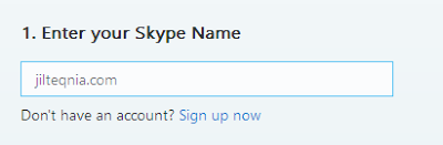 enter skype name