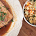 Lombos de Salmão com Mostarda e Salada de Couscous e Grão de Bico