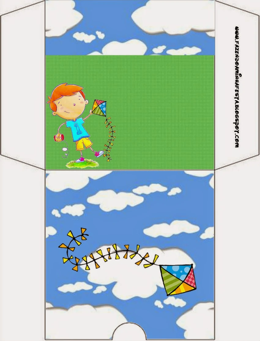 Boy with a Kite Free Printable Candy Bar Labels. 