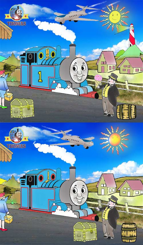 Free spot the difference games for children Thomas and the tank engine  title=