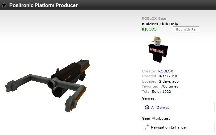 New Roblox Gear 2010 - roblox codes for gear platform gun