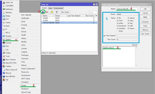 programar reinicio automático de nuestro mikrotik