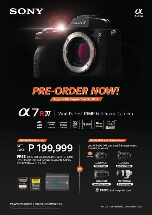 Sony Alpha 7RIV now available for pre-order