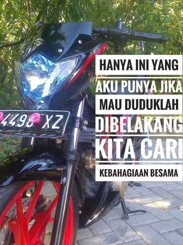 Kumpulan Kata-kata di Gambar Motor Satria Fu Lucu 