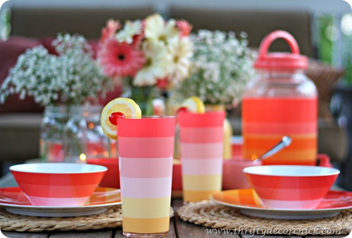 striped target dinnerware