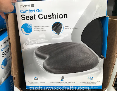 Have a soft cushion when sitting for hours with the Type S Comfort Gel Seat Cushion