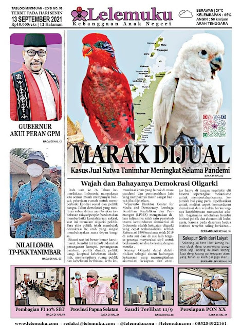 Tabloid Lelemuku #58 - Marak Dijual - 13 September 2021