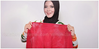  Hijab Tutorial : Cantik Mewah Berkerudung Merah