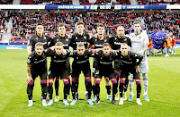 LEVANTE U. D. Temporada 2021-22. Óscar Duarte, Róber Pier, Pepelu, Gonzalo Melero, Martín Cáceres, Dani Cárdenas. Enes Bardhi, Jorge De Frutos, Roger, Jorge Miramón, Son. CLUB ATLÉTICO DE MADRID 0 LEVANTE U. D. 1 Miércoles 16/02/2022, 19:00 horas. Campeonato de Liga de 1ª División, jornada 21, partido aplazado. Madrid, estadio Wanda-Metropolitano: 43.456 espectadores. GOLES: 0-1: 54’, Gonzalo Melero.