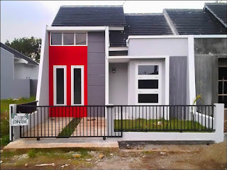  Kombinasi  Terbaru Warna Cat  Merah  Rumah Minimalis Tampak Depan