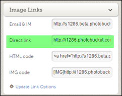 Phptobucket direct link