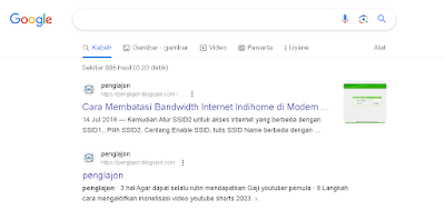 Blog terindex di google