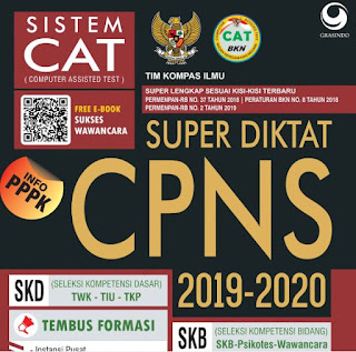 Halo semua sahabat pejuang pendidikan Non PNS di seluruh Indonesia Unduh Buku Materi CPNS 2020, Super Diktat CAT CPNS 2020-2020