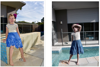 a lovely two toned young girls dress - free crochet pattern info from Sweet Nothings Crochet