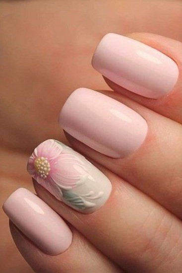 Beautiful Flower Nail Art Designs & Ideas (Pink Nail Art)