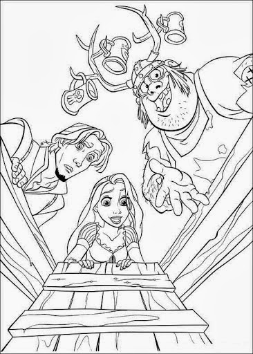 Rapunzel Tangled Coloring Pages title=