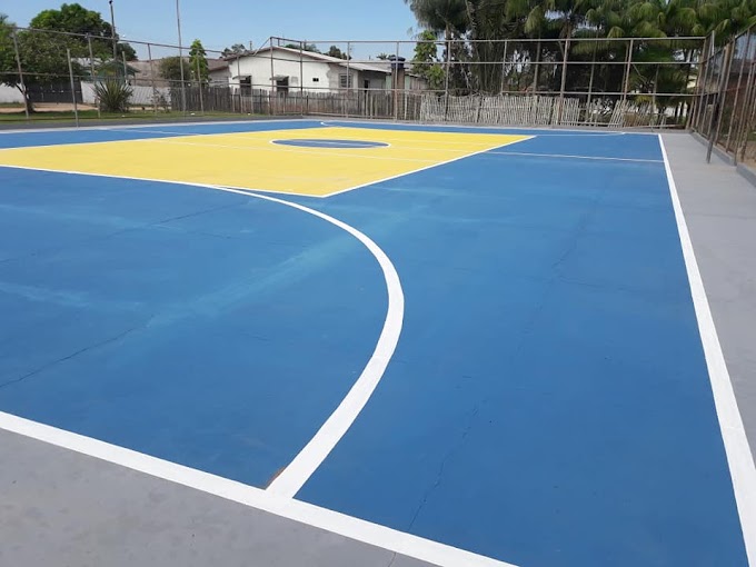 Prefeitura realiza reforma da quadra esportiva do bairro Bela Vista