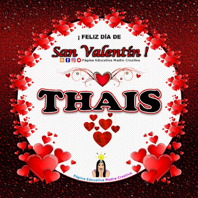 Feliz Día de San Valentín - Nombre Thais