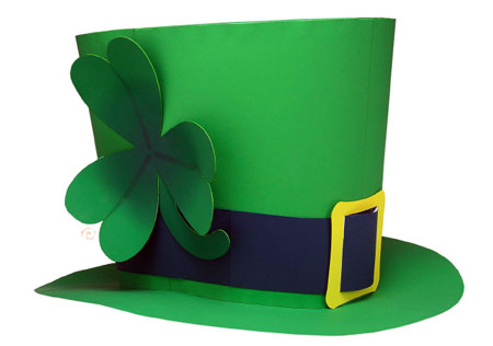 2011 St. Patrick's Day Papercraft Shamrock Top Hat