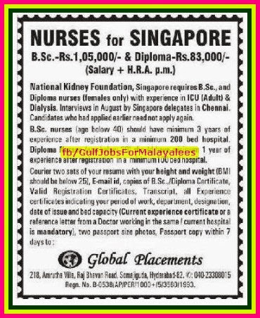 Singapore Nurse Job Vacancies