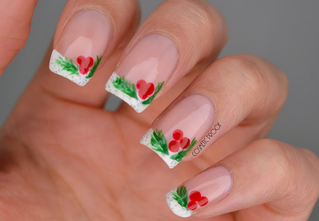 Christmas Holly Nail Art