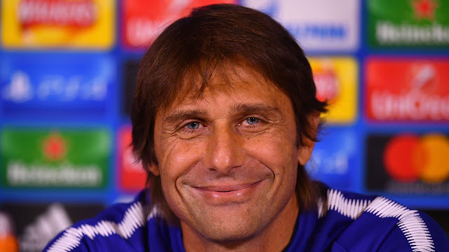 Antonio Conte smile press conference