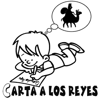 Niño escribiendo carta a los reyes