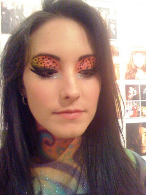 makeup leopard. leopard print eye makeup