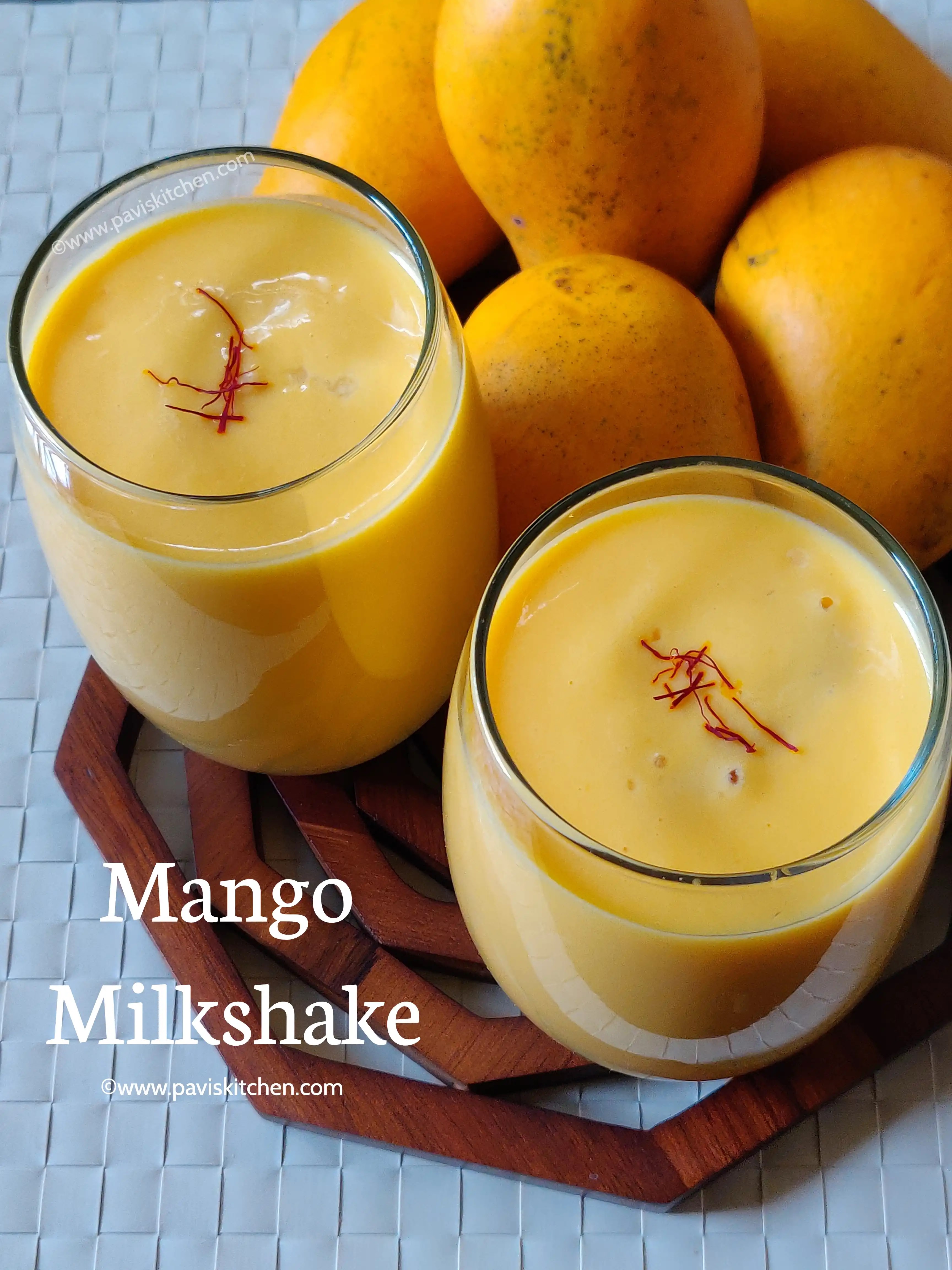 Mango milkshake recipe | Indian fresh mango shake | Mango smoothie with milk