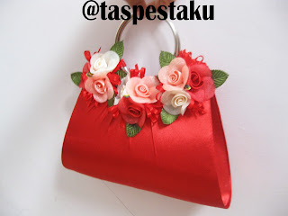 Red Clutch Bag Tas Pesta Merah Buat Acara Resepsi Pernikahan