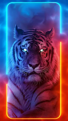 Tiger Neon Wallpaper For Phone