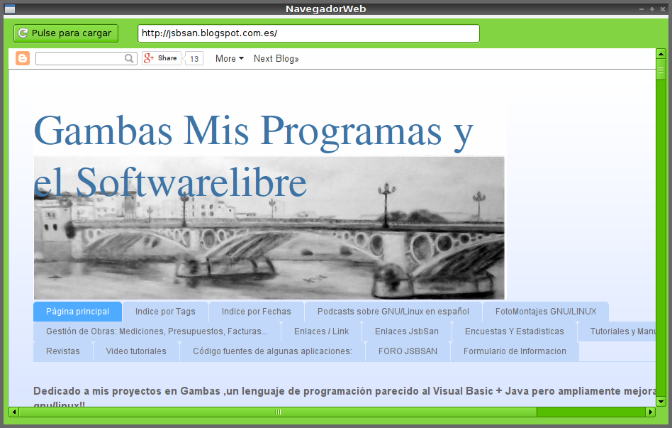 Solo Gambas: Creando un simple navegardor web