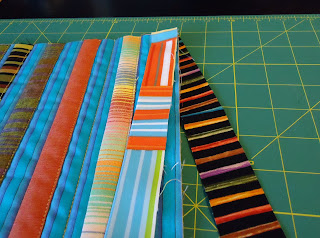 The Quilting Edge: Tutorial/QAYG # 5 / Joining Blocks with Narrow Strips