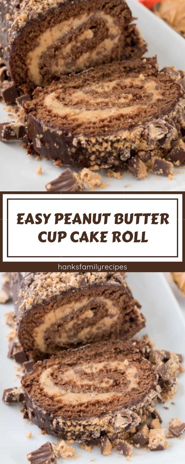 EASY PEANUT BUTTER CUP CAKE ROLL