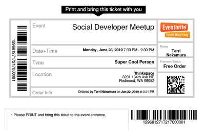 Ticket to Developers Meetup