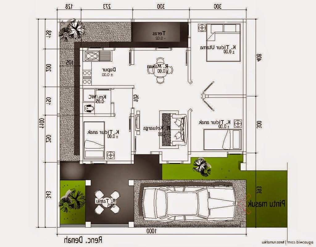60 Desain Rumah Minimalis Ukuran 8x9