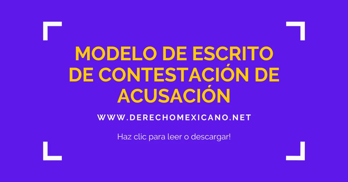 Modelo de Escrito de Contestación de Acusación