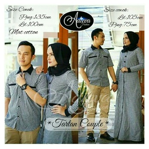 MODEL BAJU PRIA TARTAN COUPLE