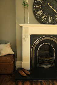 Our family room with Farrow and Ball Hardwick White