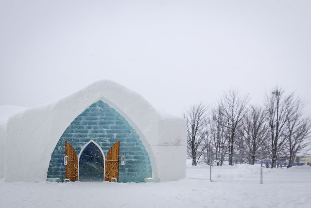 Québec City's Village Vacances Valcartier's Hôtel de Glace exterior