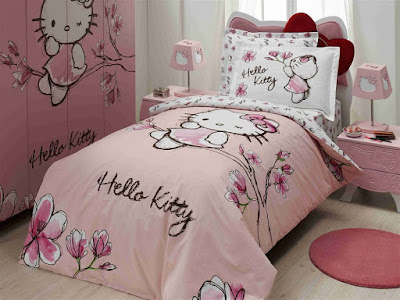 desain kamar tidur hello kitty terbaru