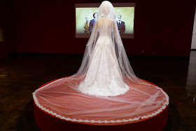 House of Gucci wedding dress veil back