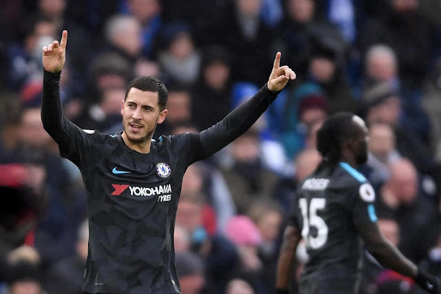 Hazard Bersinar Setelah Chelsea Membantai Brighton